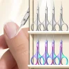 1Pcs Cuticle Scissors Stainless Steel Fine Curved Blade Cuticle Nipper Trimming Eyebrow Eyelash Dry Skin Manicure Tools
