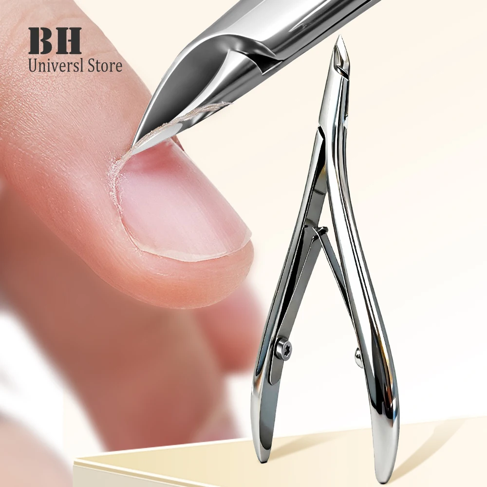 1Pcs Professional Cuticle Nippers Nail Cuticle Cutter Trimmer Stainless Steel Cuticle Clippers Manicure Nail Care Tools